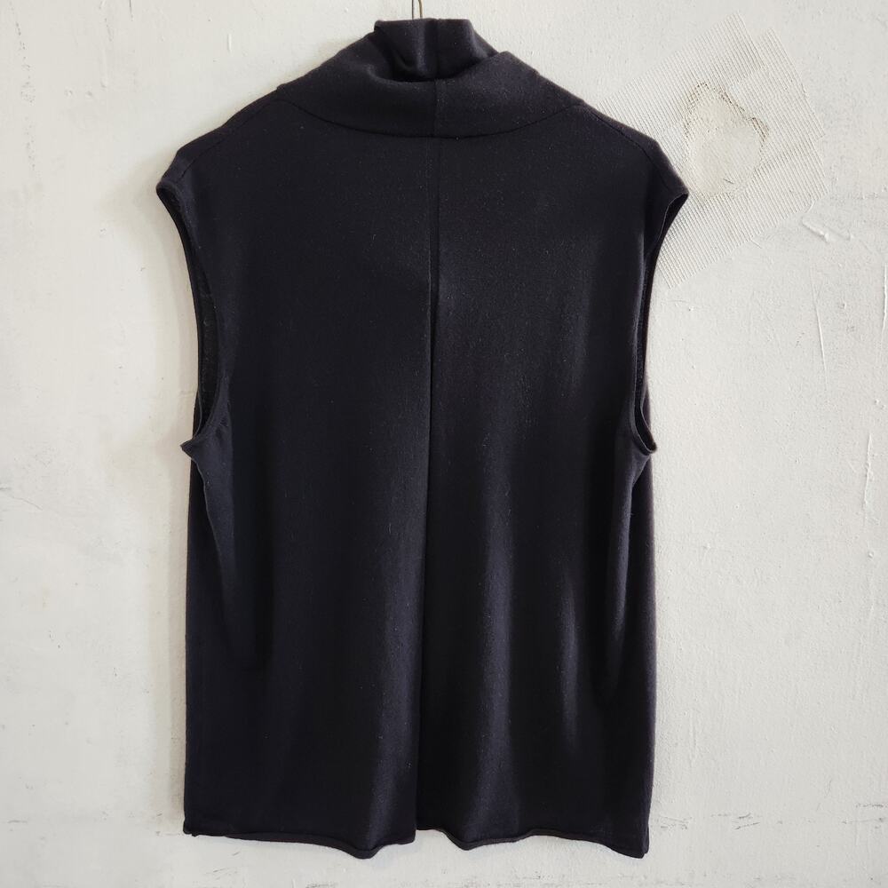 The Row Gayla Black Cashmere Mohair Cowl Neck Sleeveless Top Sz L Designer - Picture 5 of 7